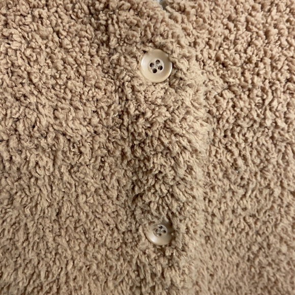 First Issue Liz Claiborne Sport Teddy Bear Cardigan Size L Cozy Comfy - Picture 5 of 10